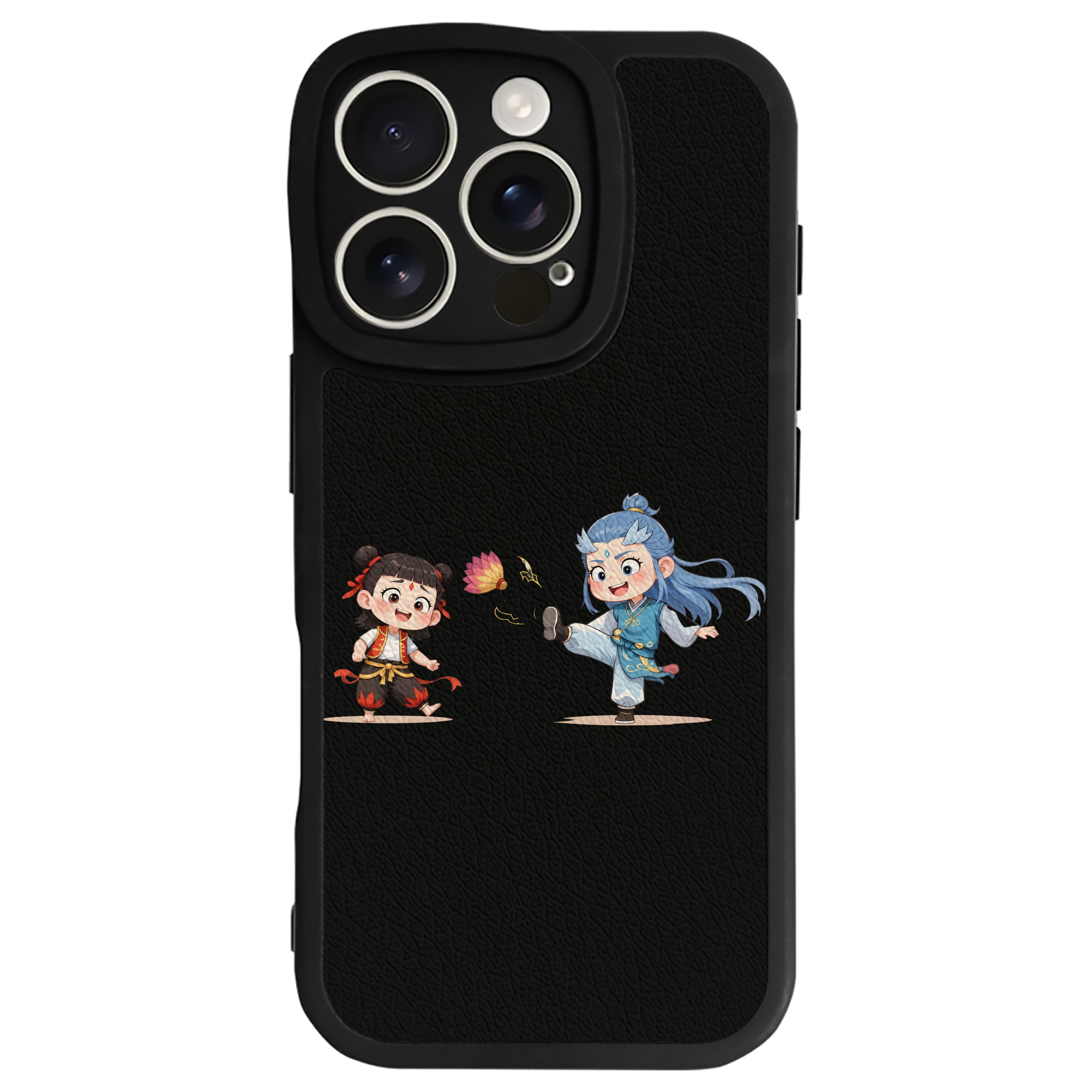 （画像用） Ne Zha 2 ナタ 魔童の大暴れ 【iPhone 16シリーズ対応】シリコンスマホケース（レザー調） 材質：シリコン